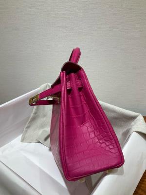 wholesale quality hermes kelly 25 matte niloticus crocodile j5 rose scheherazade ghd